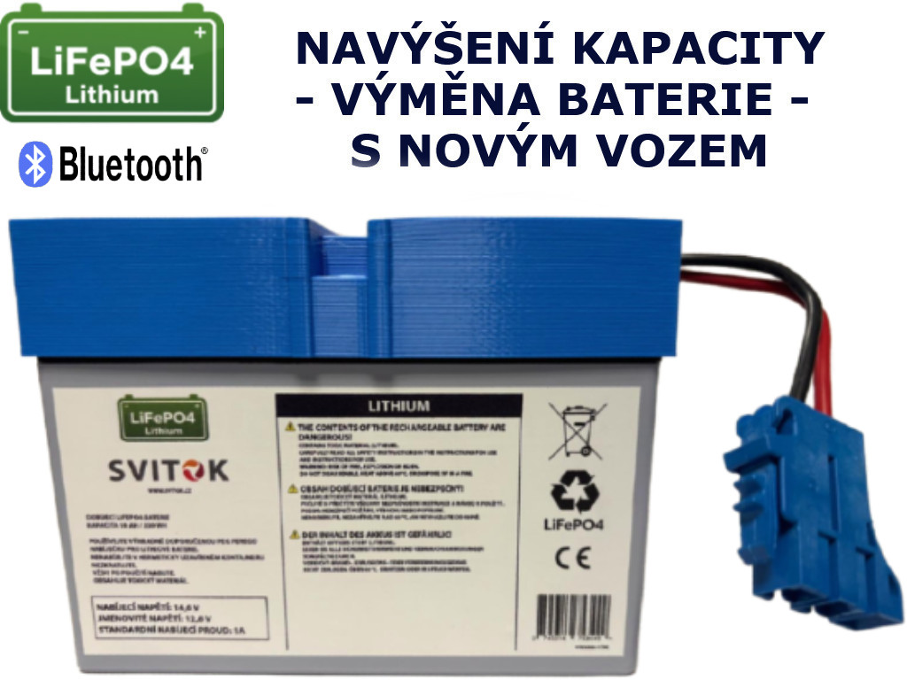 12,9Ah na 18Ah, navýšení kapacity LiFePO4